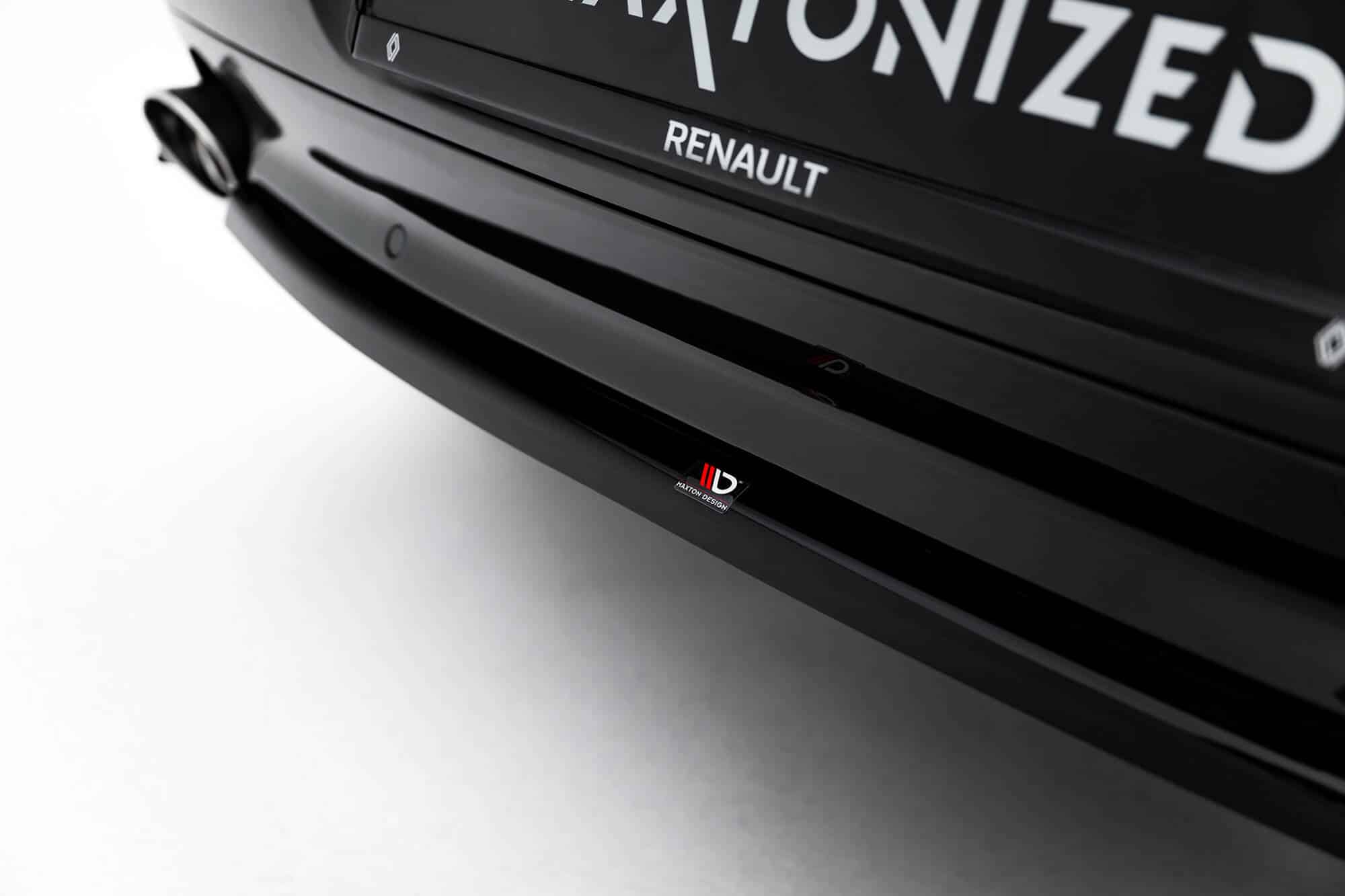 MAXTON DESIGN - Stredový spoiler pod zadný nárazník Renault Laguna Hatchback GT Mk3, Čierny lesk – Obrázok 5