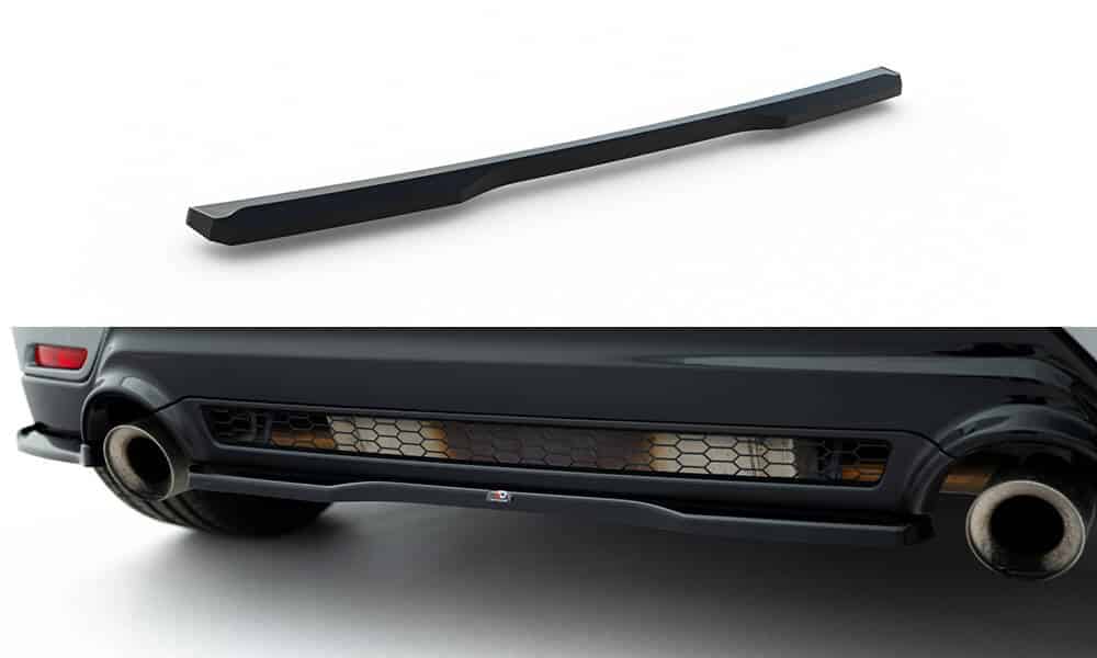 MAXTON DESIGN - Stredový spoiler pod zadný nárazník Toyota GR Yaris Mk4 Facelift, Čierny lesk