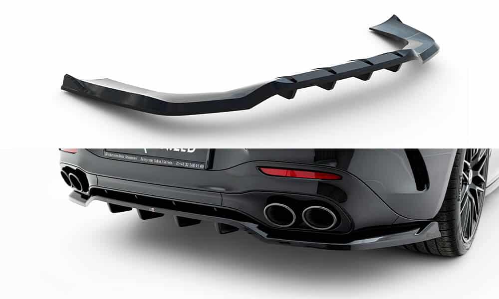 MAXTON DESIGN - Spojler pod zadný nárazník Mercedes-AMG SL 63 R232, Čierny lesk