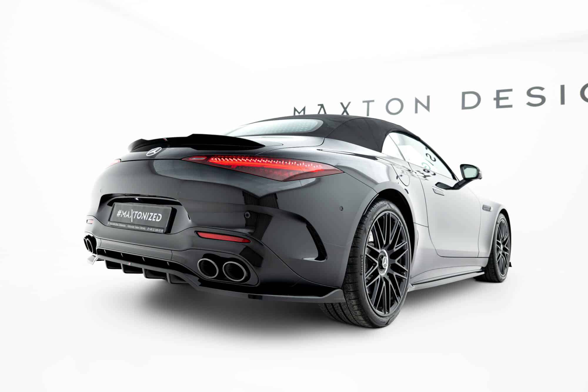 MAXTON DESIGN - Spojler pod zadný nárazník Mercedes-AMG SL 63 R232, Čierny lesk – Obrázok 2