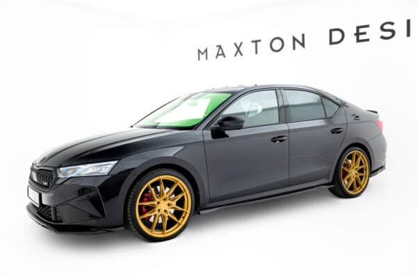 MAXTON DESIGN - Lišty pod bočné prahy V.1 Skoda Octavia RS Liftback / Combi Mk4 / Mk4 Facelift, Čierny lesk – Obrázok 6