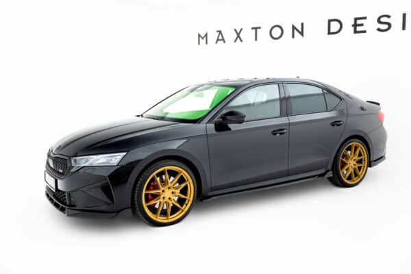 MAXTON DESIGN - Lišty pod bočné prahy V.2 Skoda Octavia RS Liftback / Combi Mk4 / Mk4 Facelift, Čierny lesk – Obrázok 6