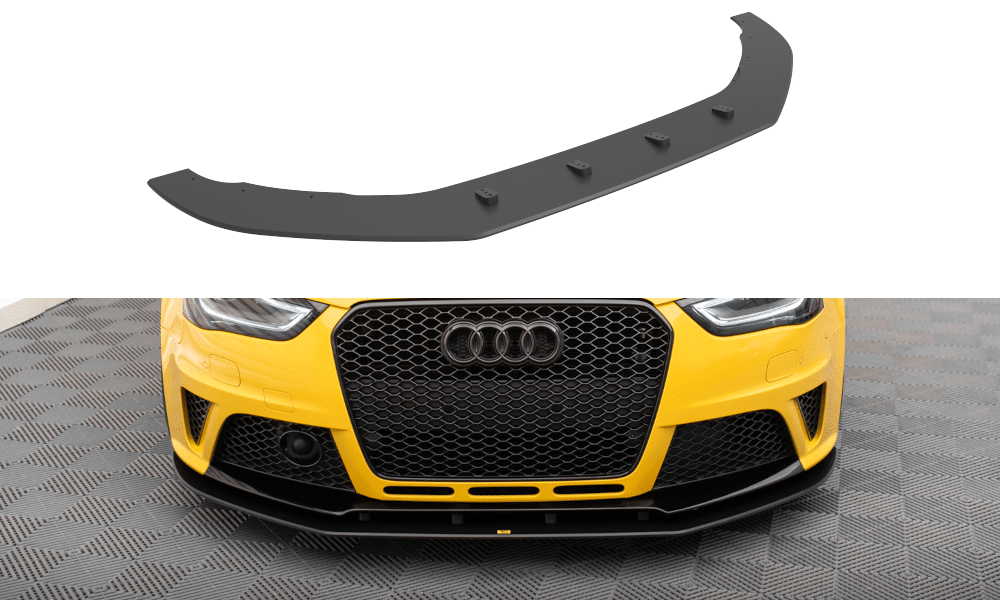 MAXTON DESIGN - Street Pro Spojler pod predný nárazník Audi RS4 B8, Čierna Matná