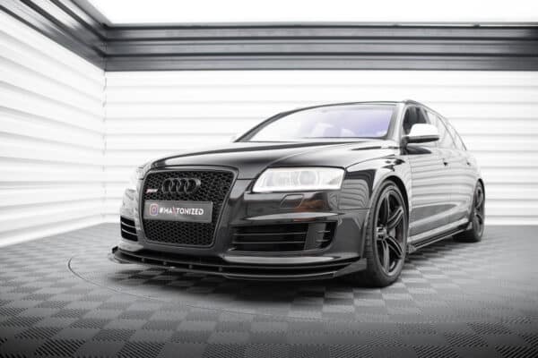 MAXTON DESIGN - Street Pro Spojler pod predný nárazník + Splitre Audi RS6 Avant C6, Čierna Matná – Obrázok 6