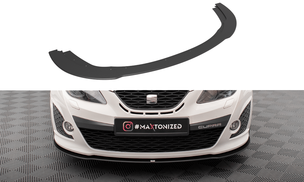 MAXTON DESIGN - Street Pro Spojler pod predný nárazník Seat Ibiza Cupra Sport Coupe Mk4, Čierna Matná