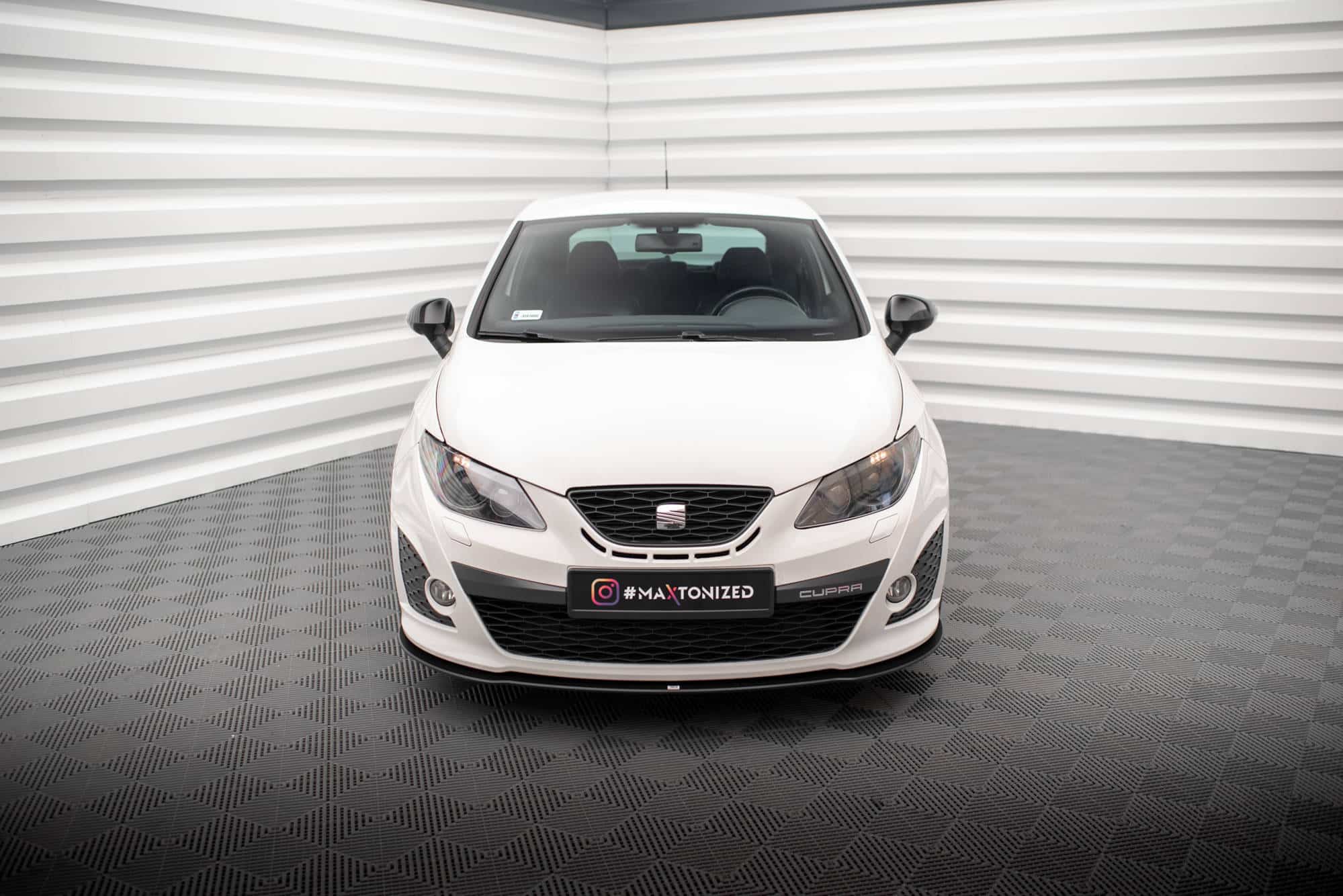 MAXTON DESIGN - Street Pro Spojler pod predný nárazník Seat Ibiza Cupra Sport Coupe Mk4, Čierna Matná – Obrázok 2