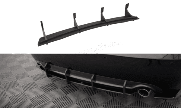 MAXTON DESIGN - Street Pro Difúzor zadného nárazníka Audi A4 S-Line B7, Čierna Matná