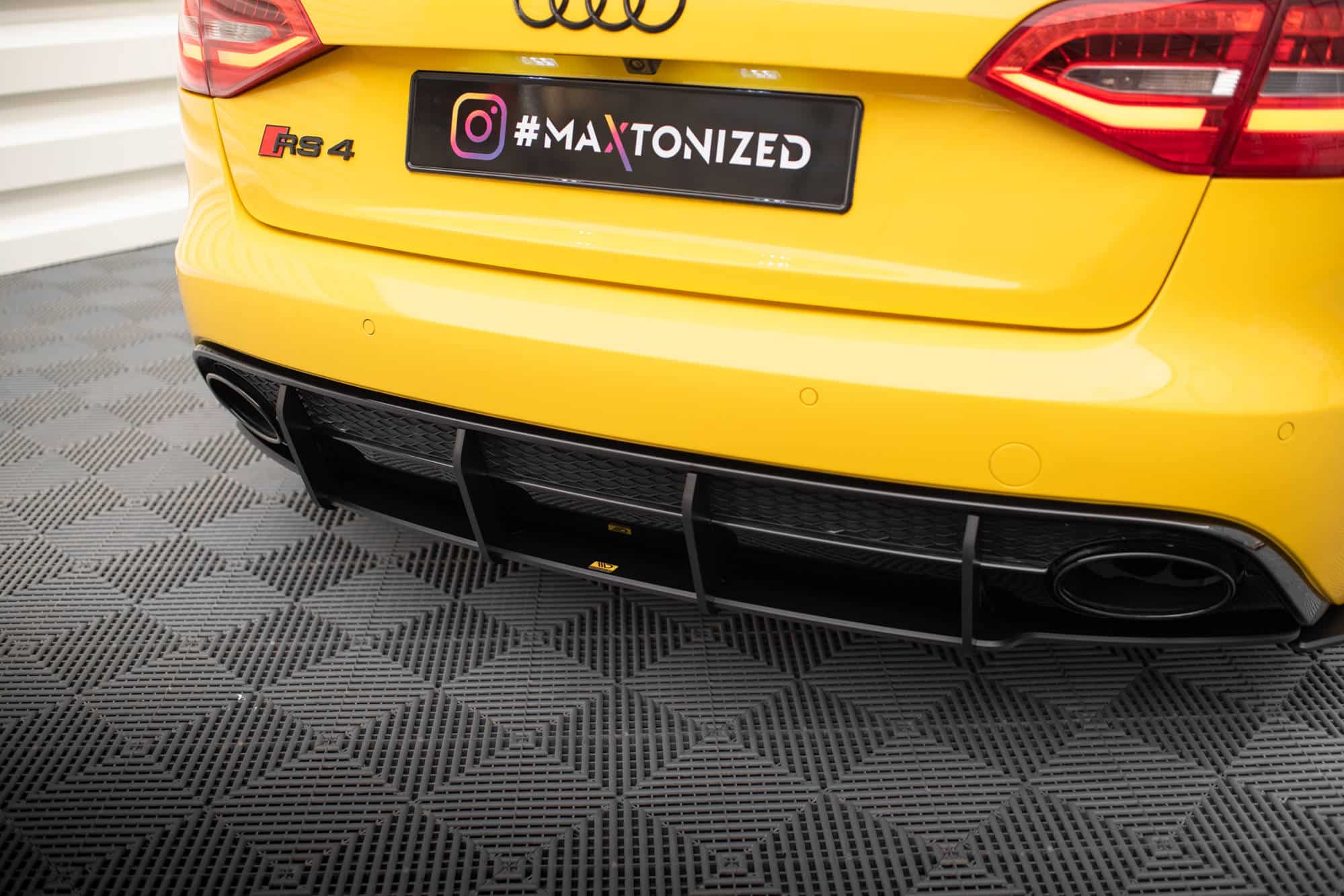 MAXTON DESIGN - Street Pro Difúzor zadného nárazníka Audi RS4 B8, Čierna Matná – Obrázok 6
