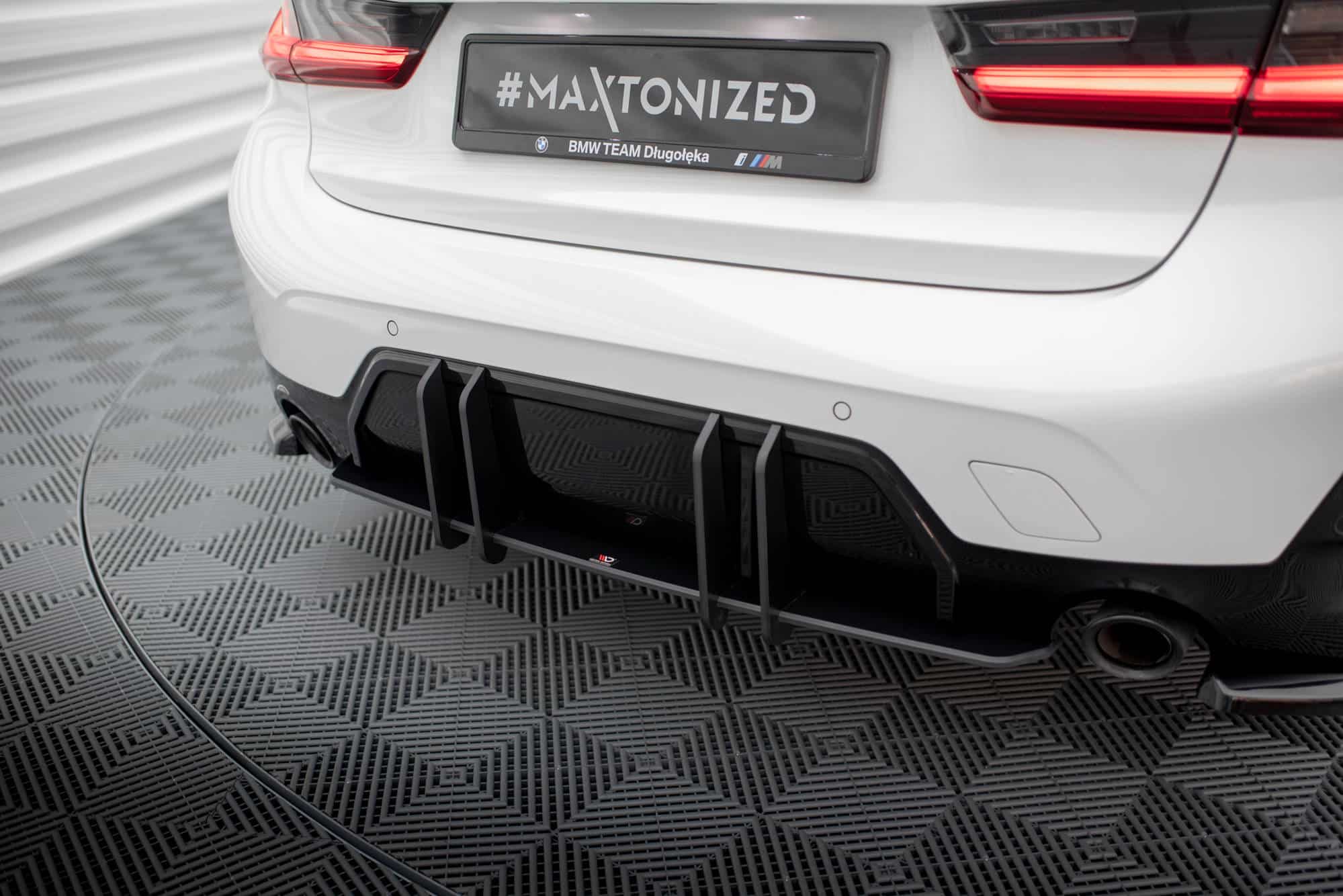 MAXTON DESIGN - Street Pro Difúzor zadného nárazníka vhodné pre BMW 3 M-Pack G20 / G21 Facelift, Čierna Matná – Obrázok 7