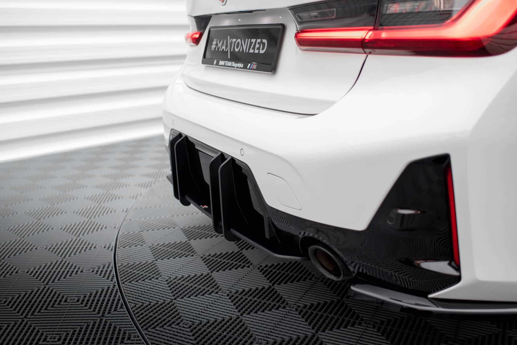 MAXTON DESIGN - Street Pro Difúzor zadného nárazníka vhodné pre BMW 3 M-Pack G20 / G21 Facelift, Čierna Matná – Obrázok 5