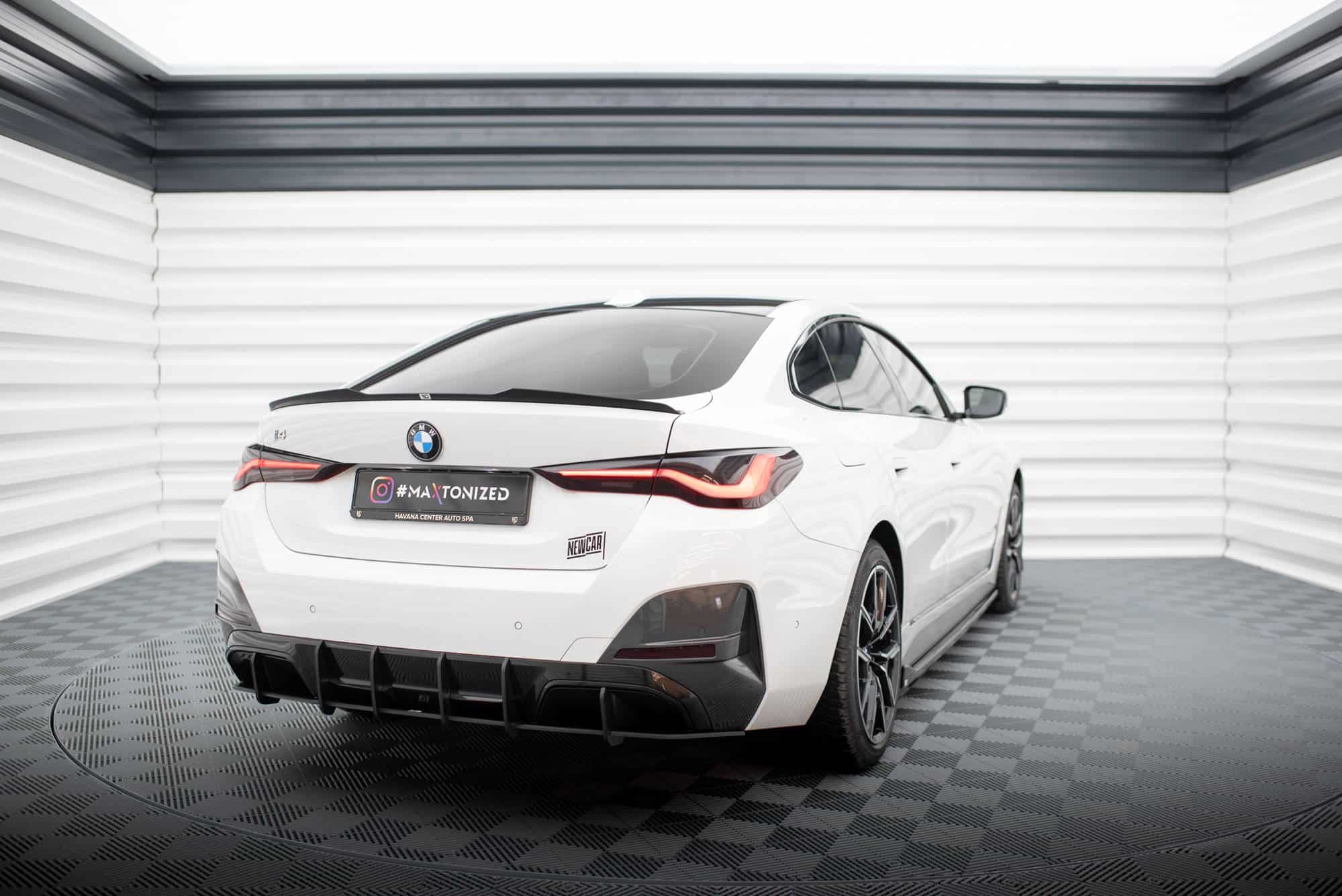 MAXTON DESIGN - Street Pro Difúzor zadného nárazníka vhodné pre BMW i4 M-Pack G26, Čierna Matná – Obrázok 2