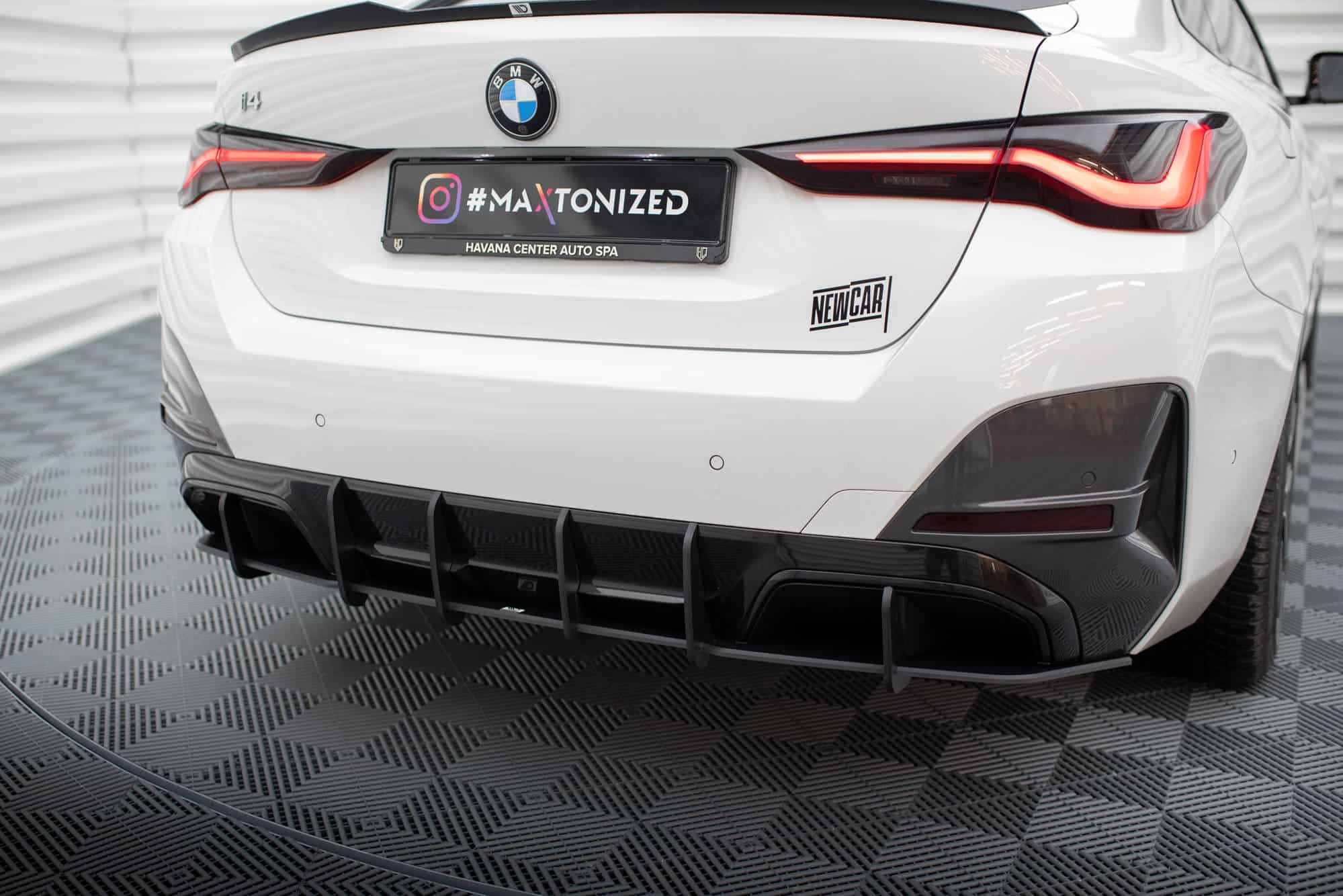 MAXTON DESIGN - Street Pro Difúzor zadného nárazníka vhodné pre BMW i4 M-Pack G26, Čierna Matná – Obrázok 6