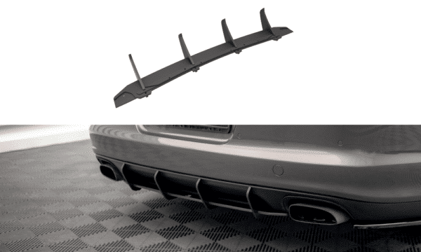 MAXTON DESIGN - Street Pro Difúzor zadného nárazníka Porsche Panamera / Panamera Diesel 970, Čierna Matná