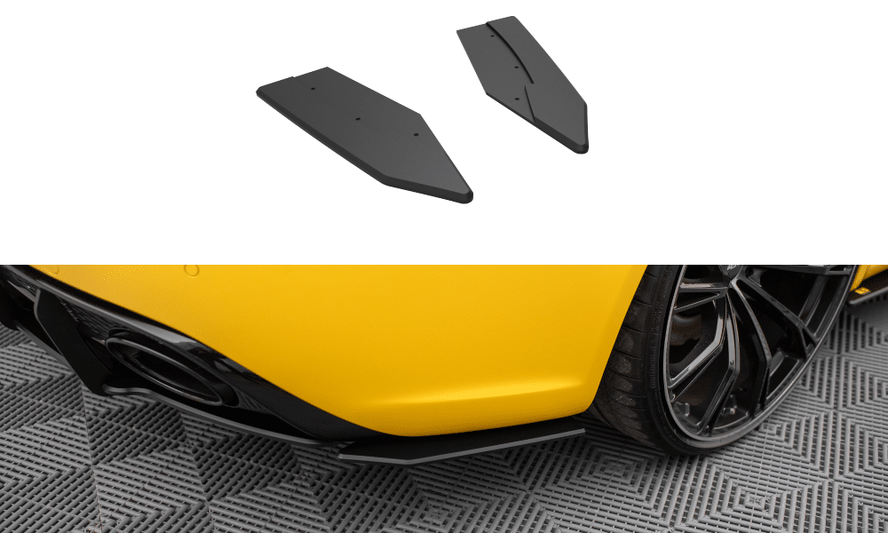 MAXTON DESIGN - Street Pro Bočné spojlere pod zadný nárazník Audi RS4 B8, Čierna Matná