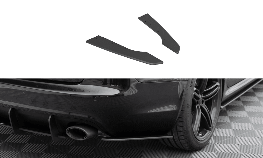 MAXTON DESIGN - Street Pro Bočné splitre zadného nárazníka Audi RS6 Avant C6, Čierna Matná