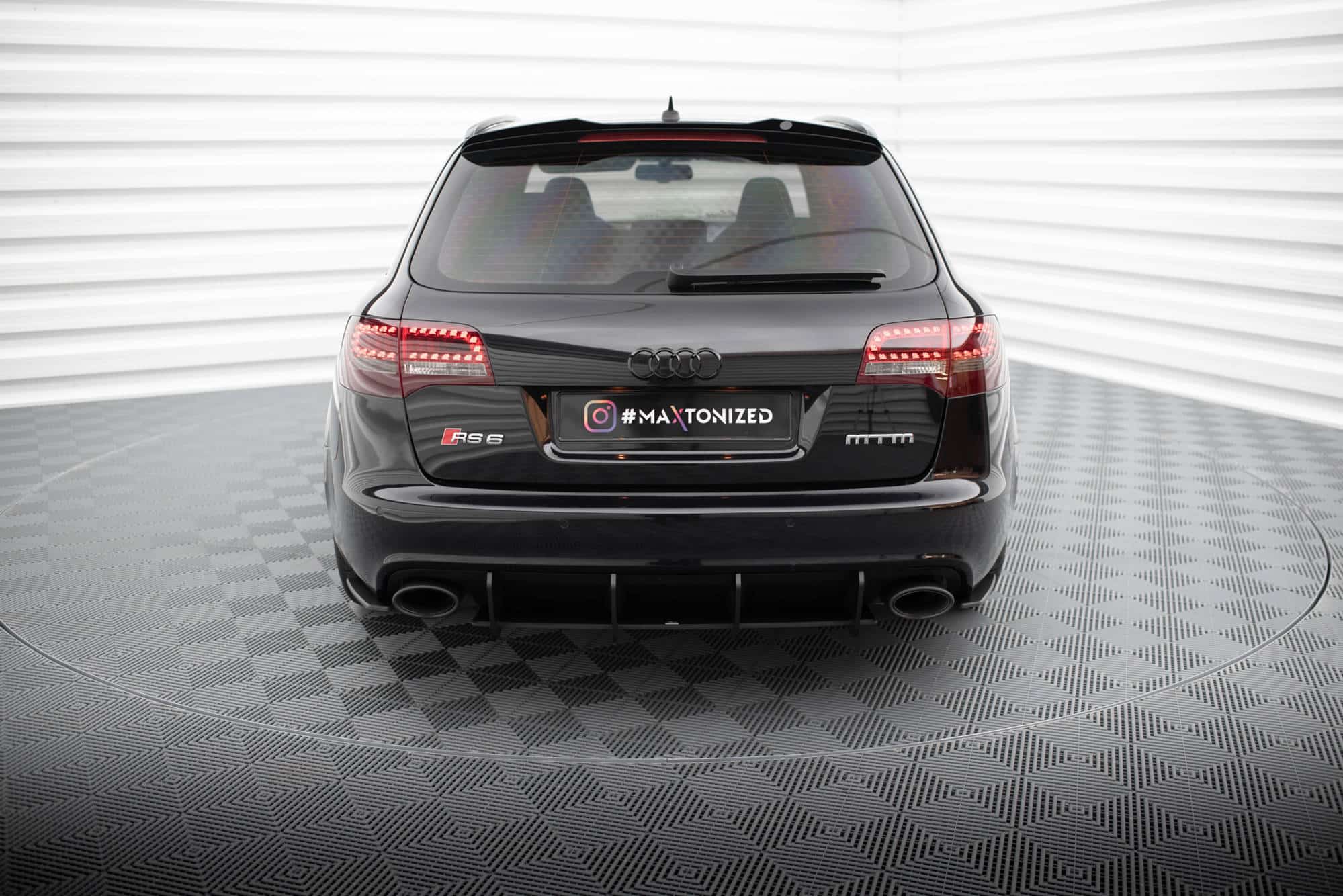 MAXTON DESIGN - Street Pro Bočné splitre zadného nárazníka Audi RS6 Avant C6, Čierna Matná – Obrázok 2