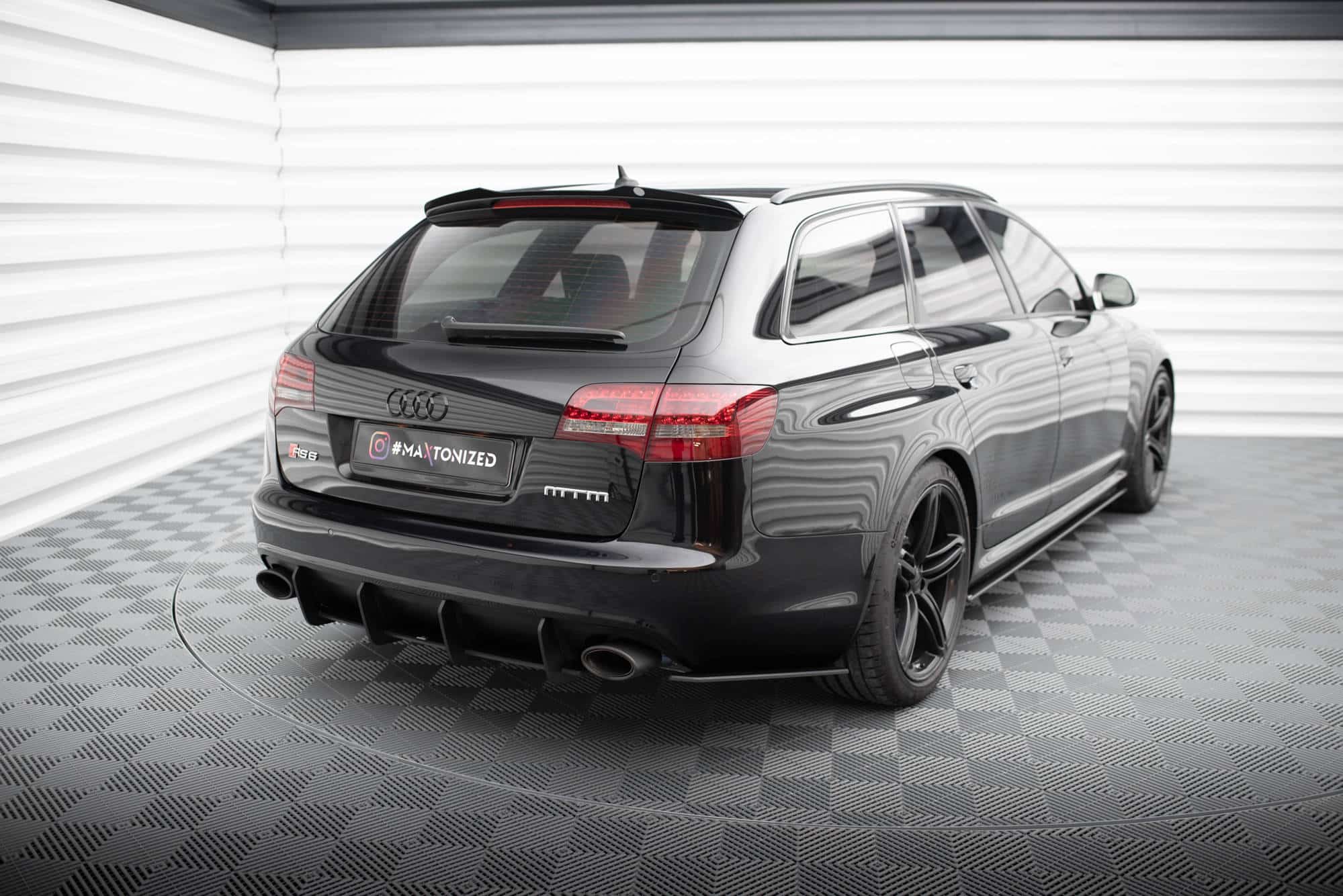 MAXTON DESIGN - Street Pro Bočné splitre zadného nárazníka Audi RS6 Avant C6, Čierna Matná – Obrázok 6