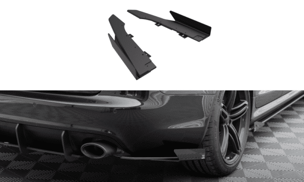 MAXTON DESIGN - Street Pro Bočné spojlere zadného nárazníka + Splitre Audi RS6 Avant C6, Čierna Matná