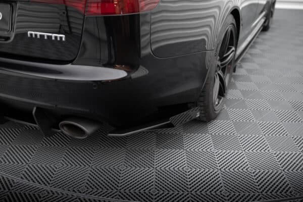 MAXTON DESIGN - Street Pro Bočné spojlere zadného nárazníka + Splitre Audi RS6 Avant C6, Čierna Matná – Obrázok 6