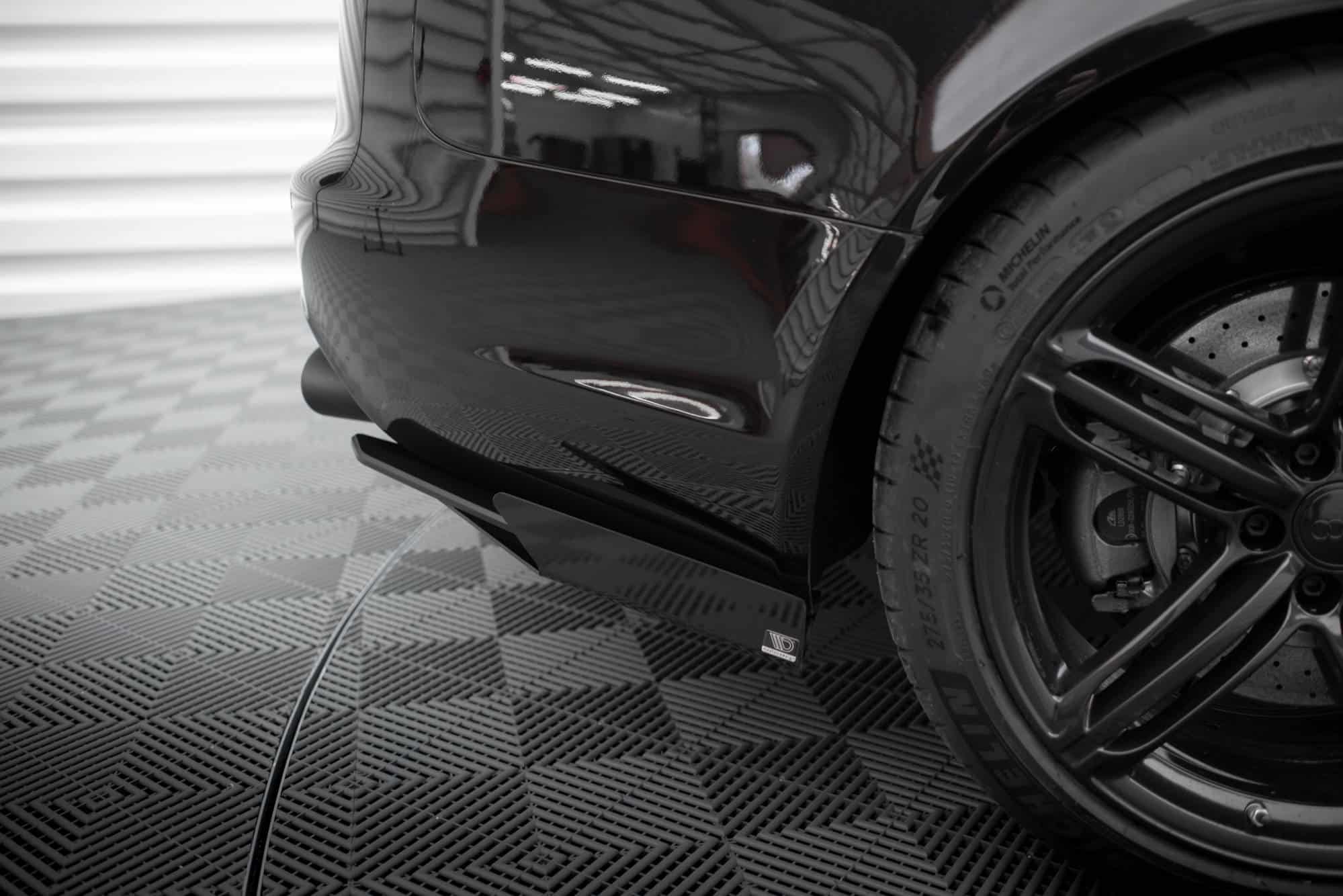 MAXTON DESIGN - Street Pro Bočné spojlere zadného nárazníka + Splitre Audi RS6 Avant C6, Čierna Matná – Obrázok 5