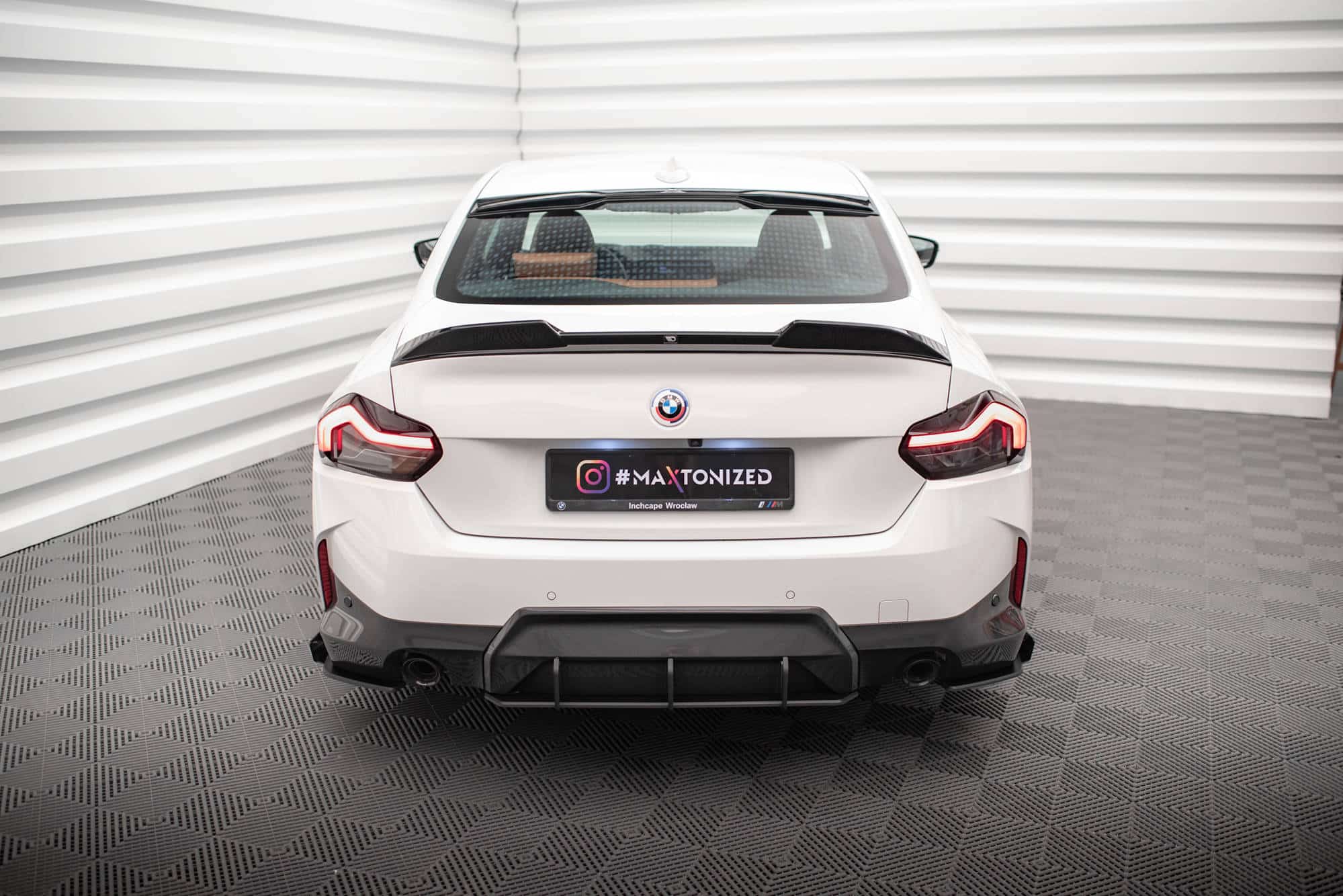 MAXTON DESIGN - Street Pro Bočné spojlere zadného nárazníka + Splitre vhodné pre BMW 2 Coupe M-Pack G42, Čierna Matná – Obrázok 2