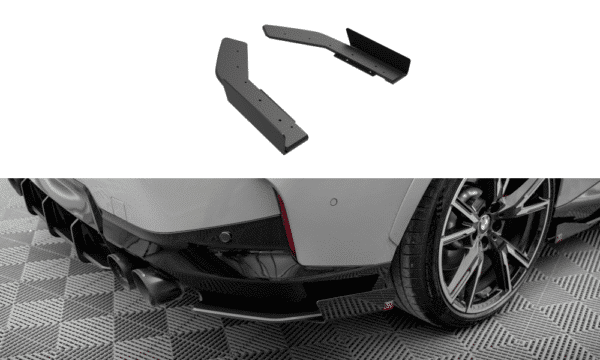 MAXTON DESIGN - Street Pro Bočné spojlere pod zadný nárazník + splitre vhodné pre BMW 2 Coupe  M240i G42, Čierna Matná