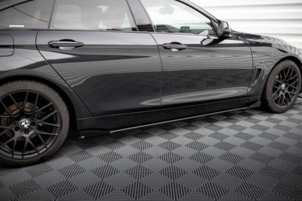 MAXTON DESIGN - Street Pro Lišty pod bočné prahy + Splitre vhodné pre BMW 4 Gran Coupe F36, Čierna Matná – Obrázok 2
