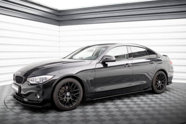 MAXTON DESIGN - Street Pro Lišty pod bočné prahy + Splitre vhodné pre BMW 4 Gran Coupe F36, Čierna Matná – Obrázok 6