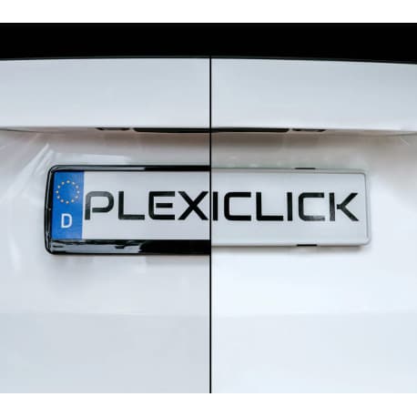 Plexiclick - Neviditeľný držiak ŠPZ (109,5mm, ŠPZ vydané medzi 1.9.2022 – 1.1.2023), Čierny – Obrázok 4
