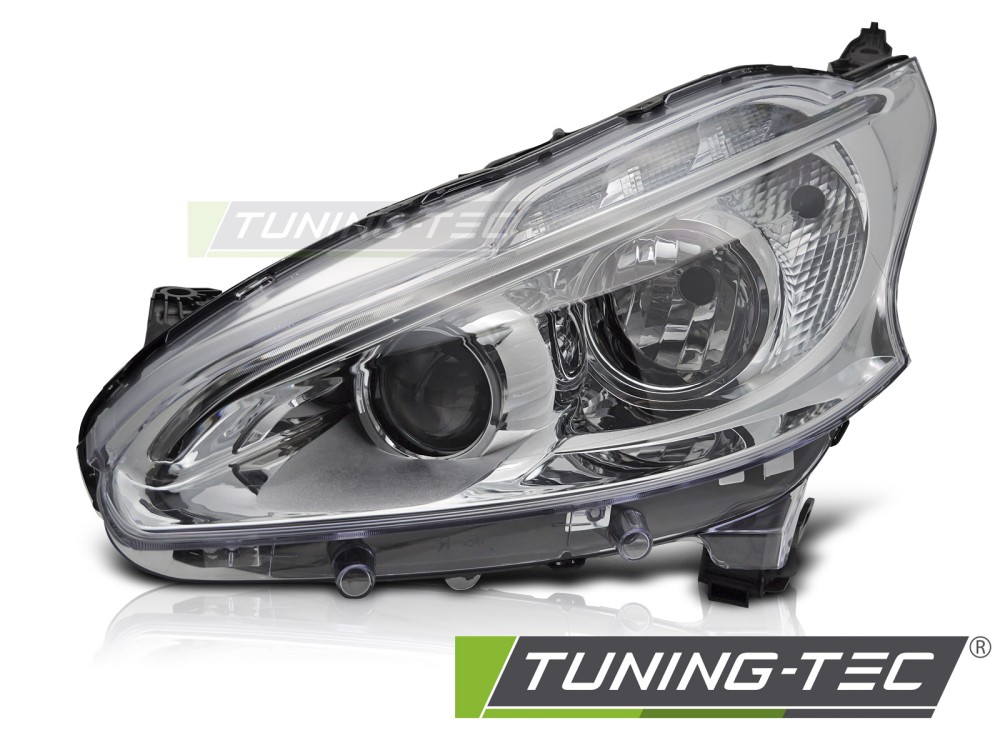 HEADLIGHT CHROME LED LEFT SIDE TYC fits PEUGEOT 208 12-15