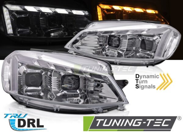 HEADLIGHTS LIGHT CHROME LED DRL SEQ W/WELCOME fits VW GOLF 7 17-19