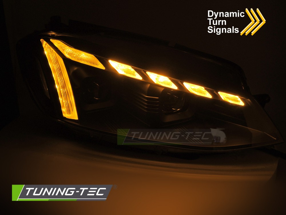 FULL LED HEADLIGHTS LIGHT BLACK DRL SEQ fits VW GOLF 7 17-19 – Obrázok 3