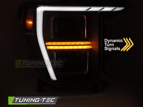 LED HEADLIGHTS TUBE LIGHT BLACK fits FORD F150 MK14 20-23 – Obrázok 3