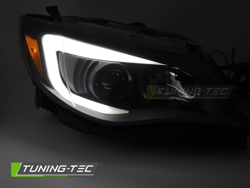 HEADLIGHTS TUBE LIGHT BLACK fits SUBARU WRX 08-14 – Obrázok 2