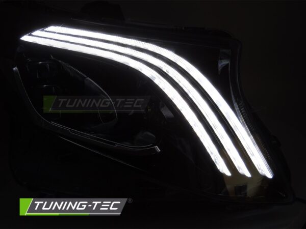 FULL LED HEADLIGHTS BLACK fits MERCEDES W205 14-21 – Obrázok 2