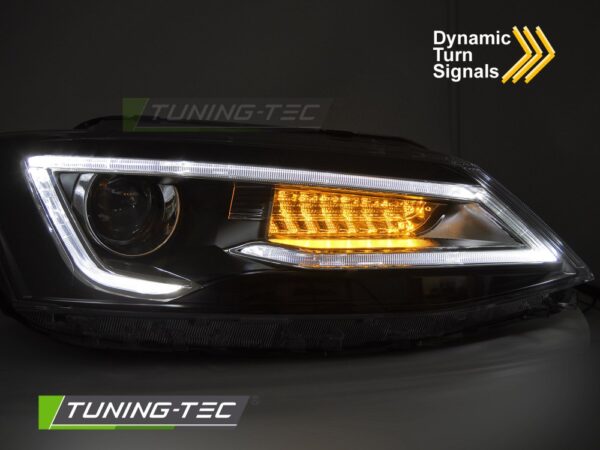 HEADLIGHTS TUBE LIGHT BLACK fits VW JETTA VI 11-18 – Obrázok 3