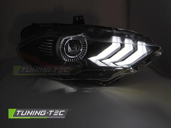 LED HEADLIGHTS BLACK DRL fits FORD MUSTANG 18-21 – Obrázok 2
