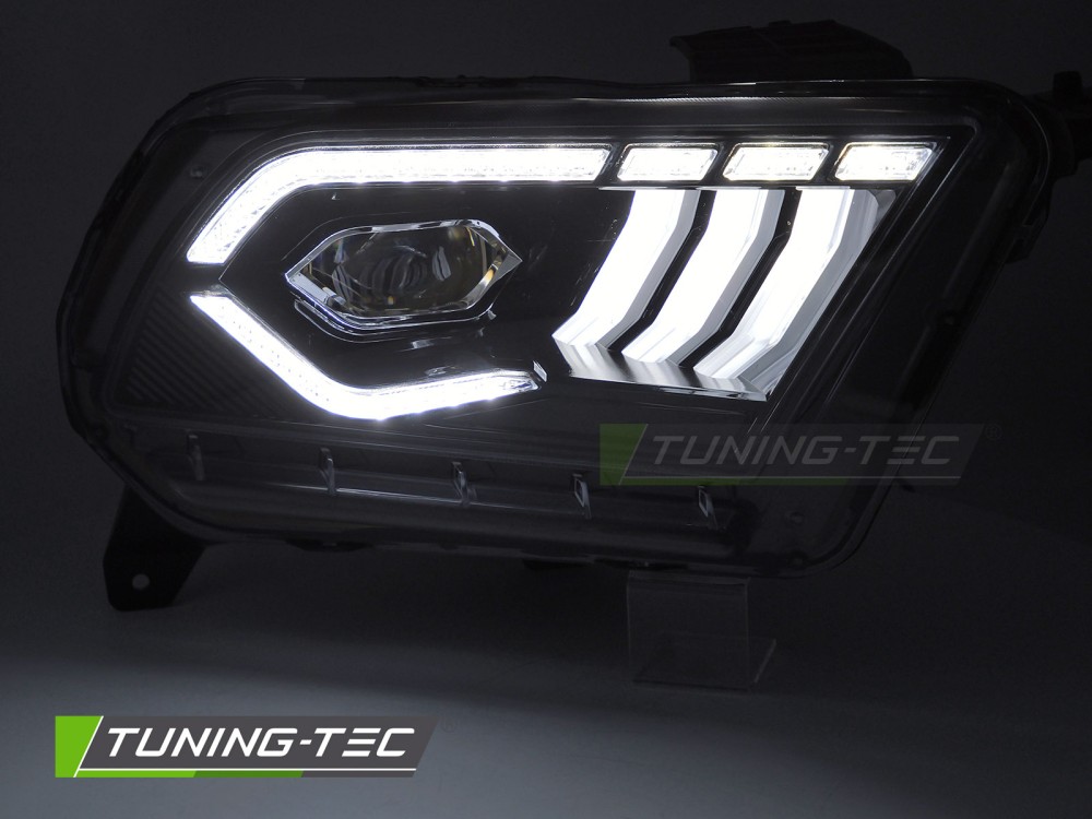 LED HEADLIGHTS BLACK DRL fits FORD MUSTANG 10-13 – Obrázok 2
