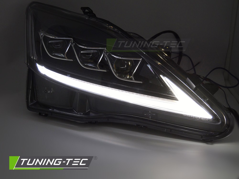 FULL LED HEADLIGHTS LEXUS IS 06-13 LED BLACK – Obrázok 2