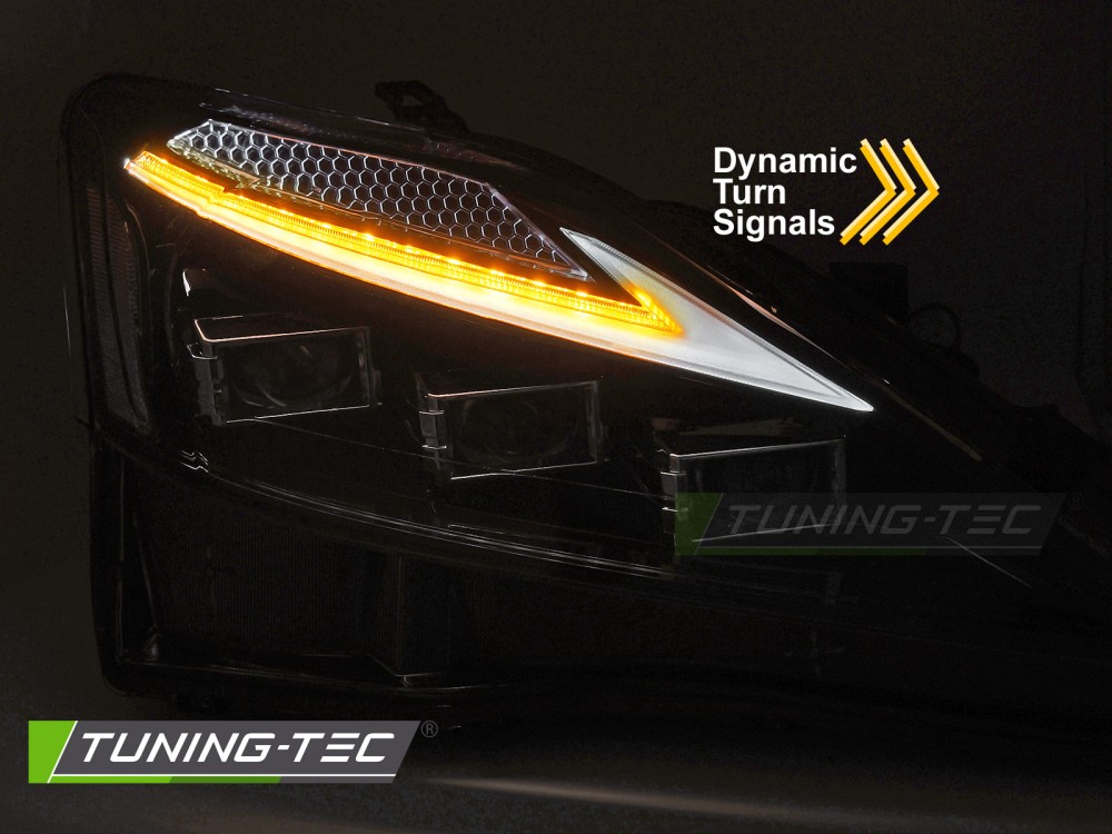 FULL LED HEADLIGHTS LEXUS IS 06-13 LED BLACK – Obrázok 3