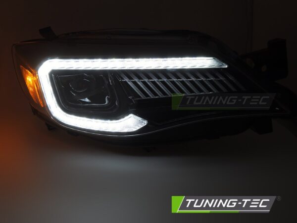 LED HEADLIGHTS TUBE LIGHT BLACK fits SUBARU WRX 08-14 – Obrázok 2
