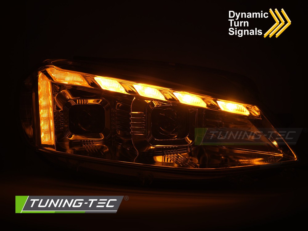 HEADLIGHTS LIGHT SEQ CHROME fits VW GOLF 7 17-19 – Obrázok 3