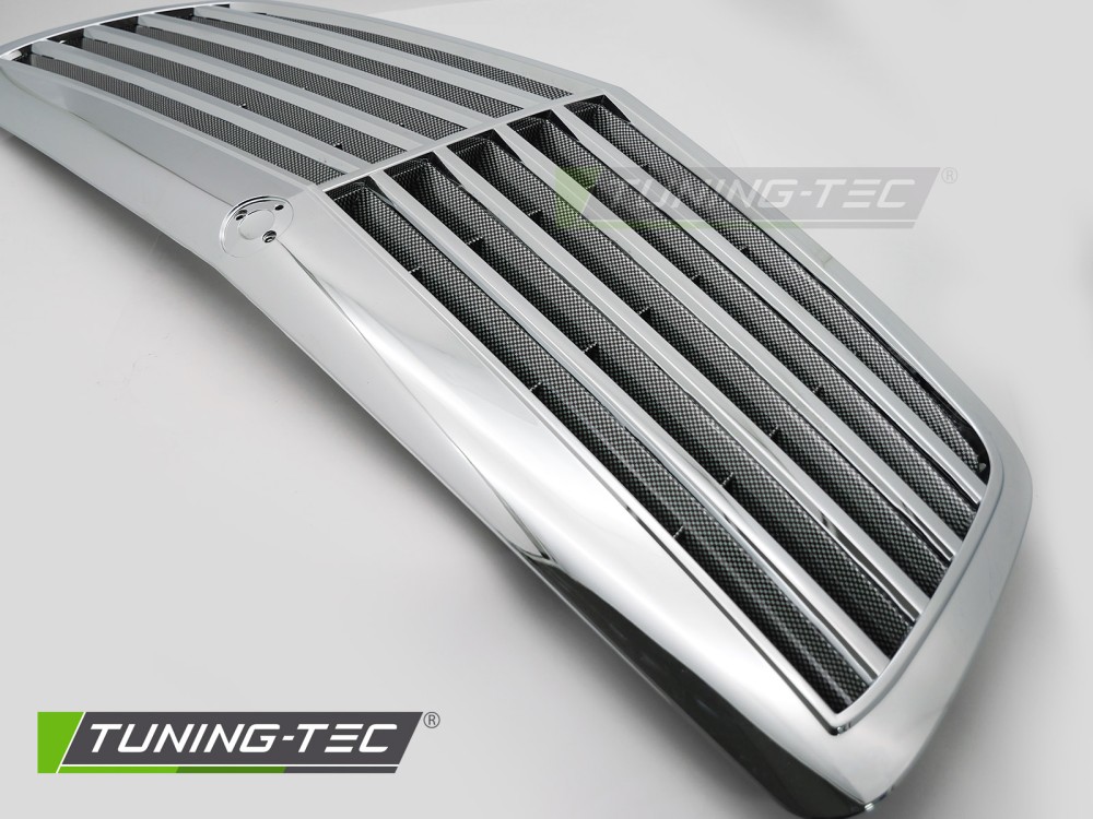 GRILLE CHROME-CARBON LOOK fits MERCEDES S-CLASS W221 05-09 – Obrázok 3