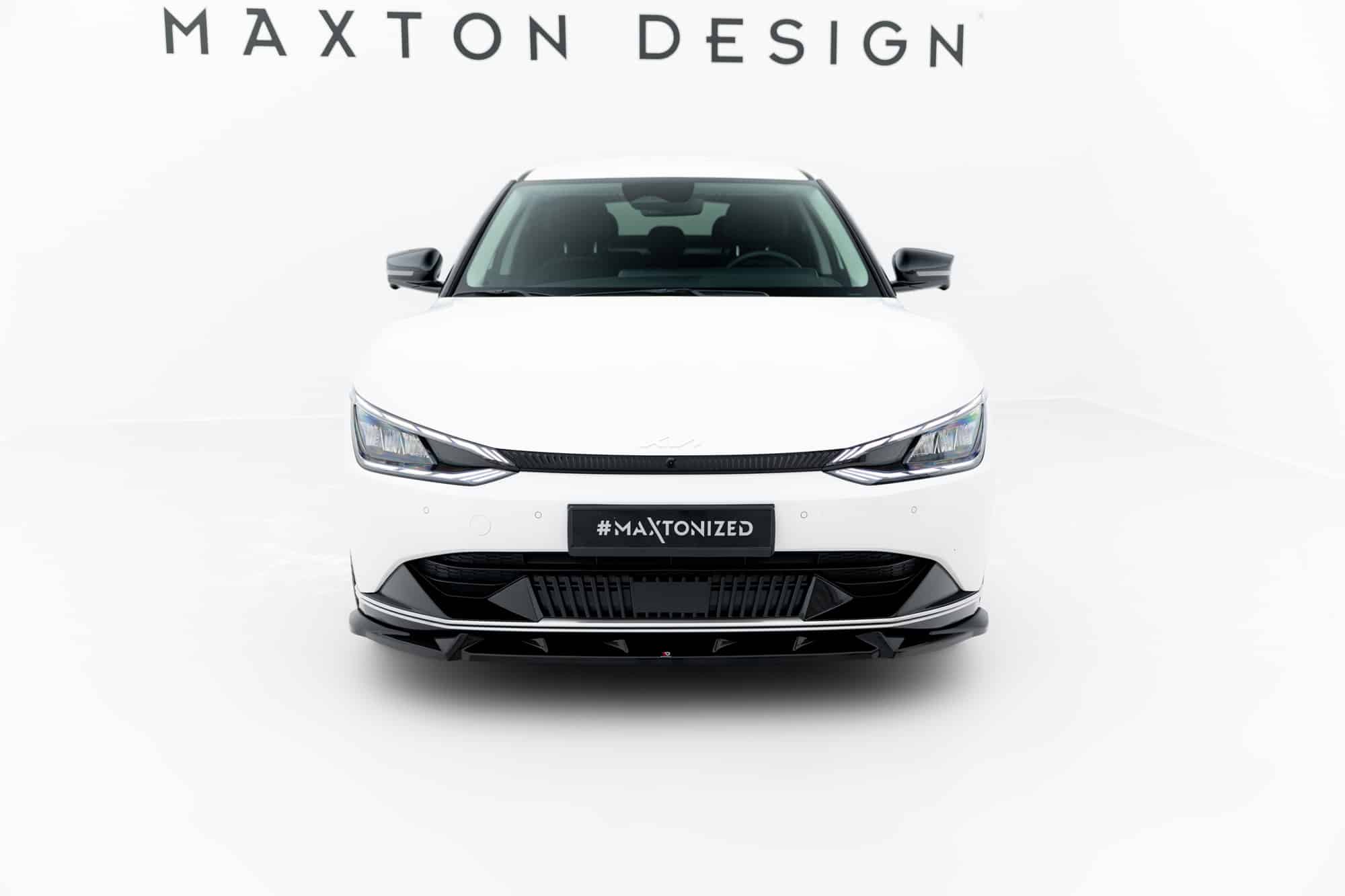 MAXTON DESIGN - Spojler pod predný nárazník, Kia EV6 Mk1, Čierny lesk – Obrázok 2