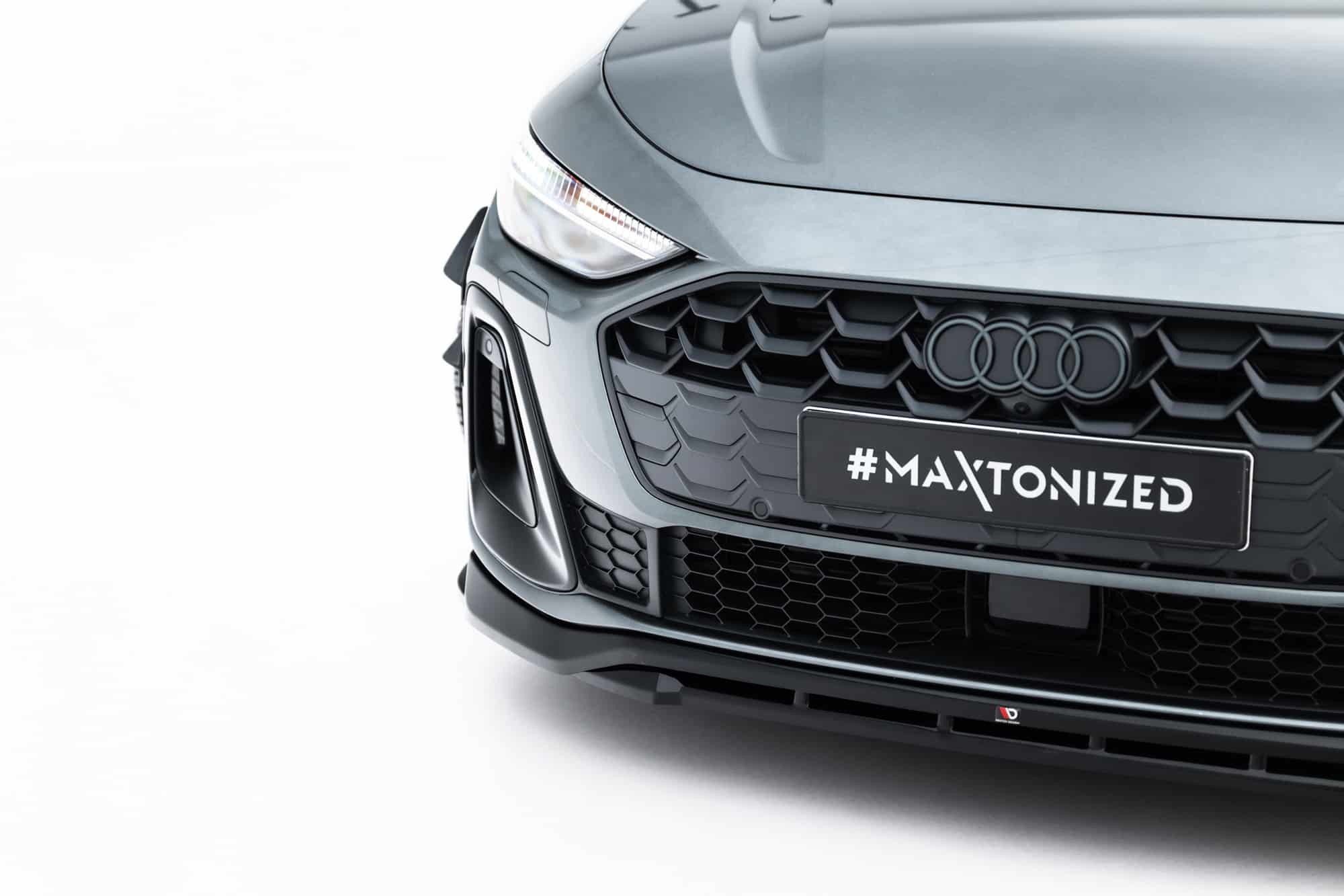 MAXTON DESIGN - Spojler pod predný nárazník V.1, Audi A5 S-Line Sedan / Avant B10, Čierny lesk – Obrázok 6