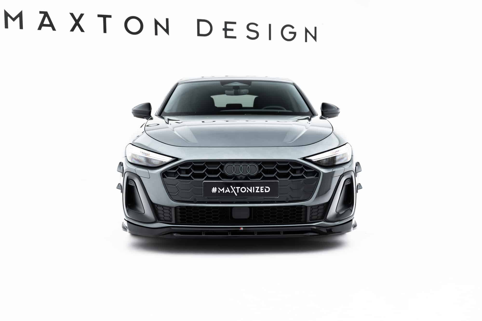 MAXTON DESIGN - Spojler pod predný nárazník V.1, Audi A5 S-Line Sedan / Avant B10, Čierny lesk – Obrázok 5