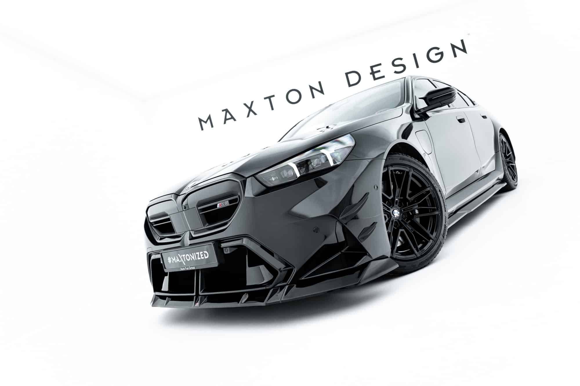 MAXTON DESIGN - Spojler pod predný nárazník V.1, vhodné pre BMW M5 Sedan / Touring G90, Čierny lesk – Obrázok 3