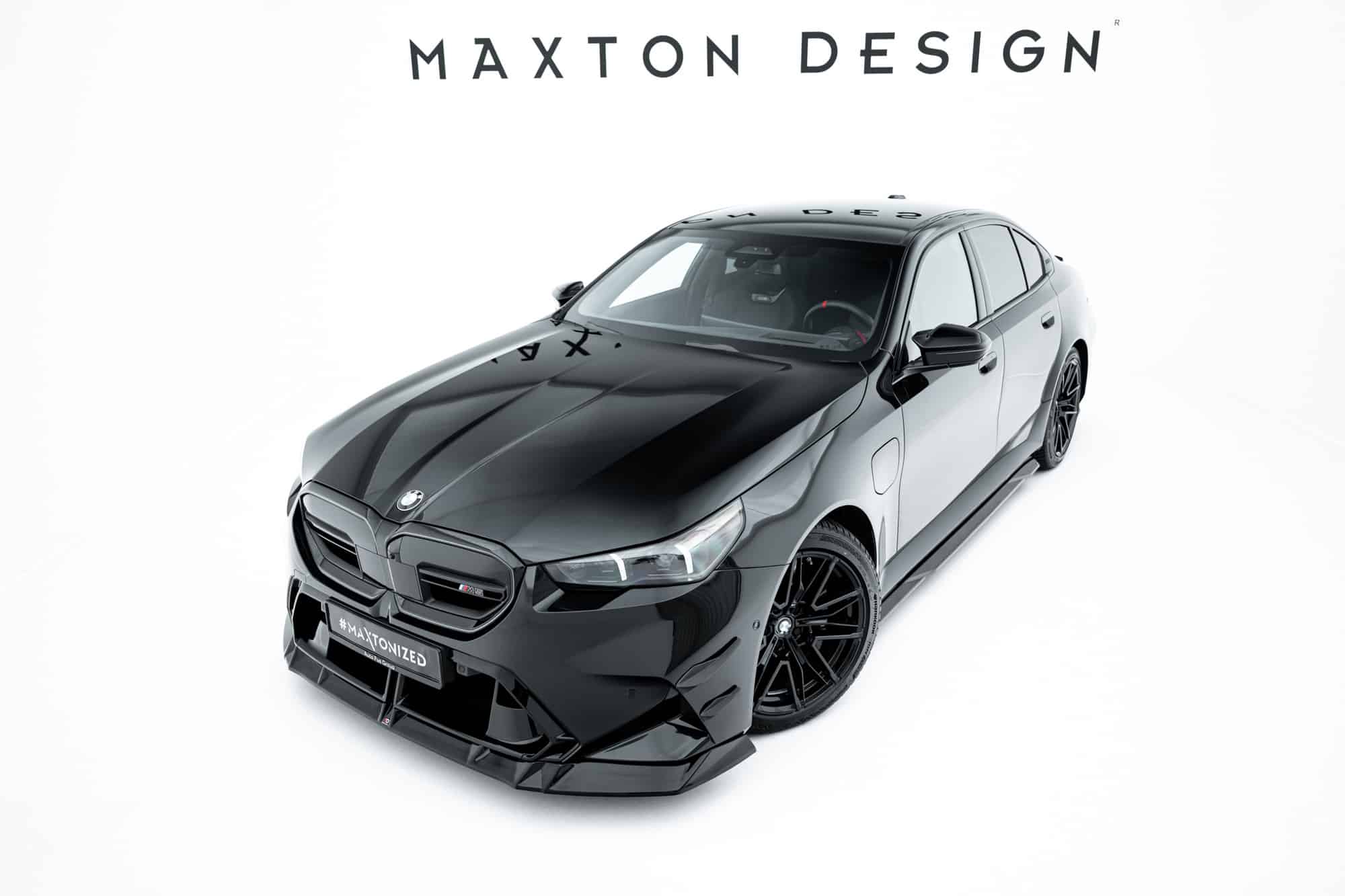 MAXTON DESIGN - Spojler pod predný nárazník V.1, vhodné pre BMW M5 Sedan / Touring G90, Čierny lesk – Obrázok 8