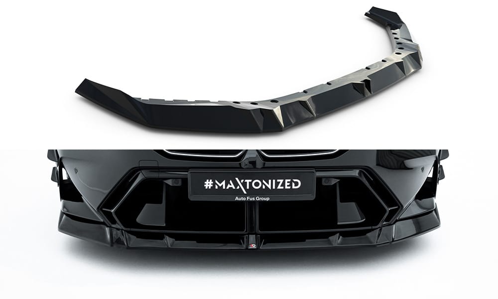 MAXTON DESIGN - Spojler pod predný nárazník V.1, vhodné pre BMW M5 Sedan / Touring G90, Čierny lesk