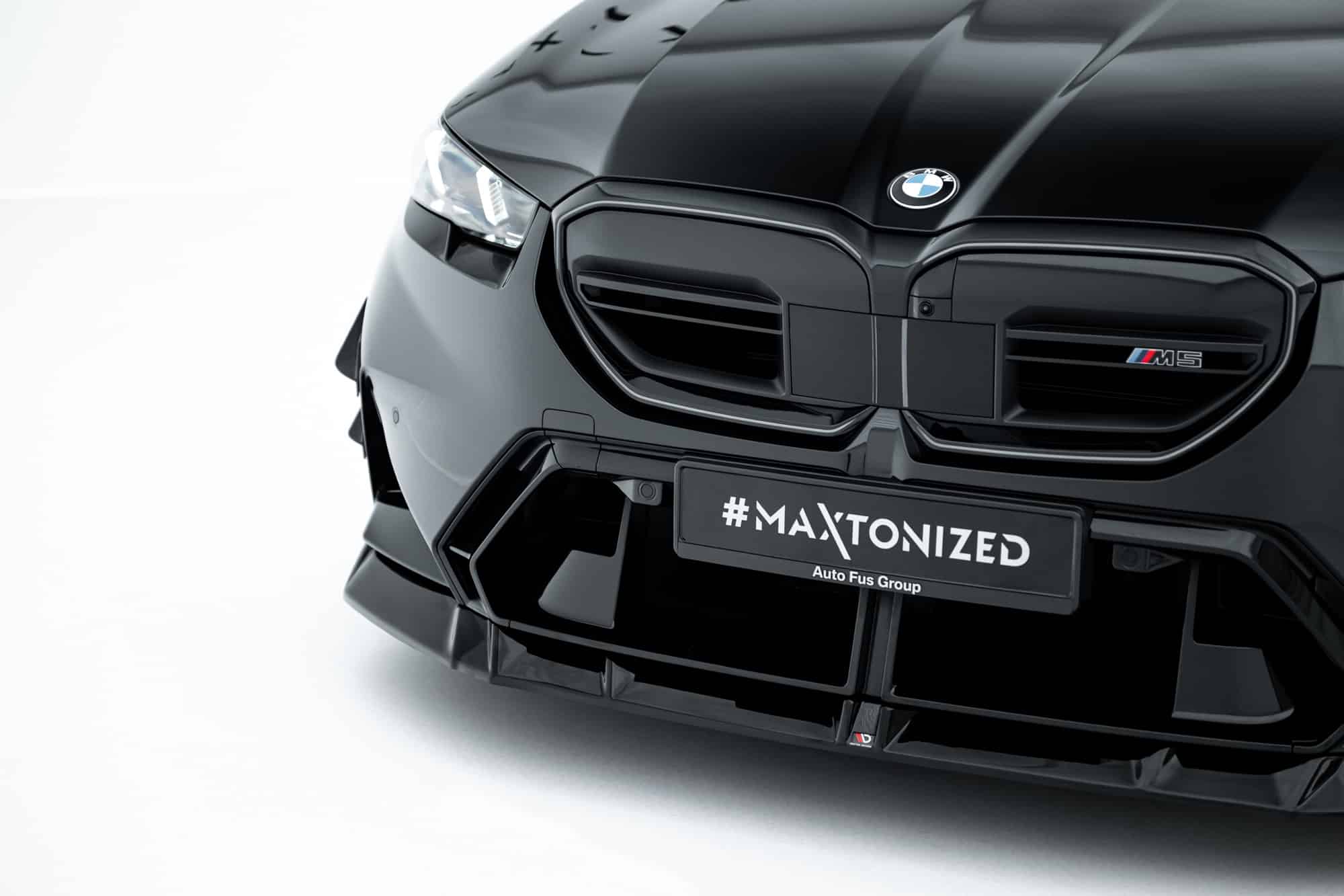 MAXTON DESIGN - Spojler pod predný nárazník V.1, vhodné pre BMW M5 Sedan / Touring G90, Čierny lesk – Obrázok 6